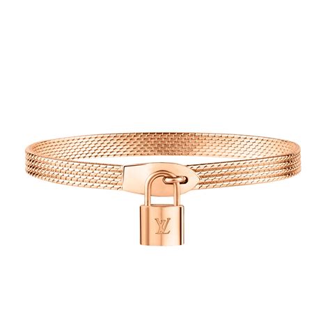 louis vuitton rose gold lock it bracelet